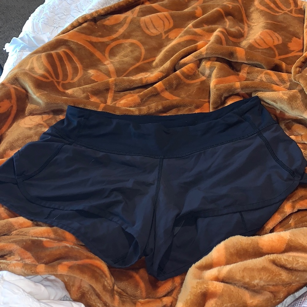 Black lululemon speed shorts